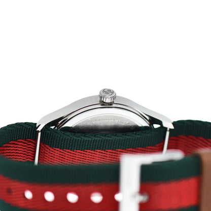 Gucci Stainless Steel Nylon 38mm Le Marche Des Merveilles Bee Quartz Watch Green 4 of 5