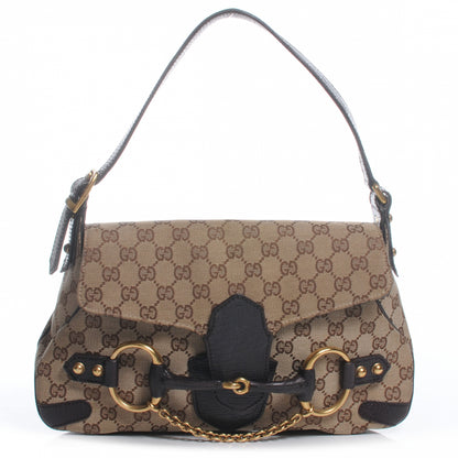 Gucci Monogram Horsebit Chain Flap Brown 1 of 7