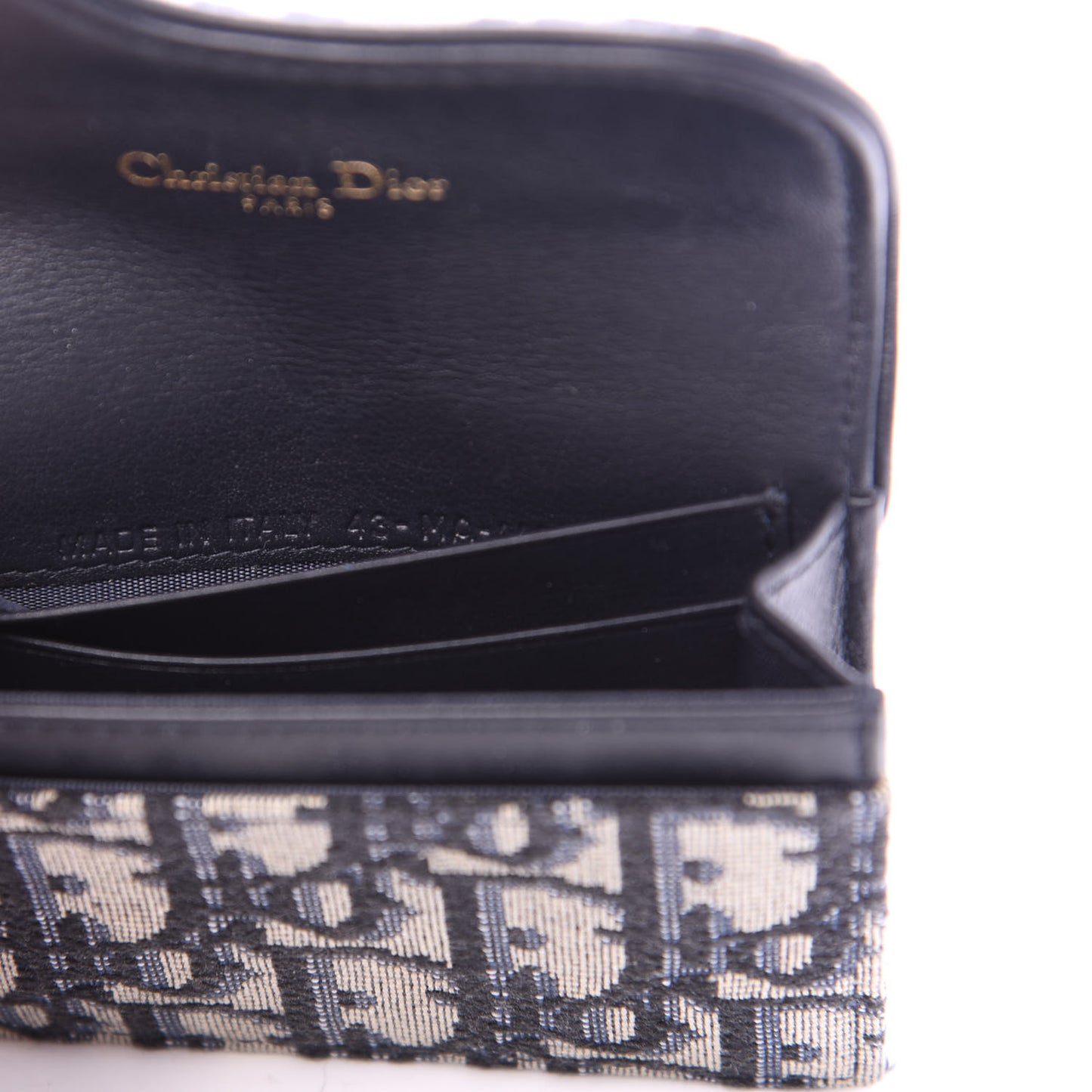 Oblique Saddle Card Holder Blue