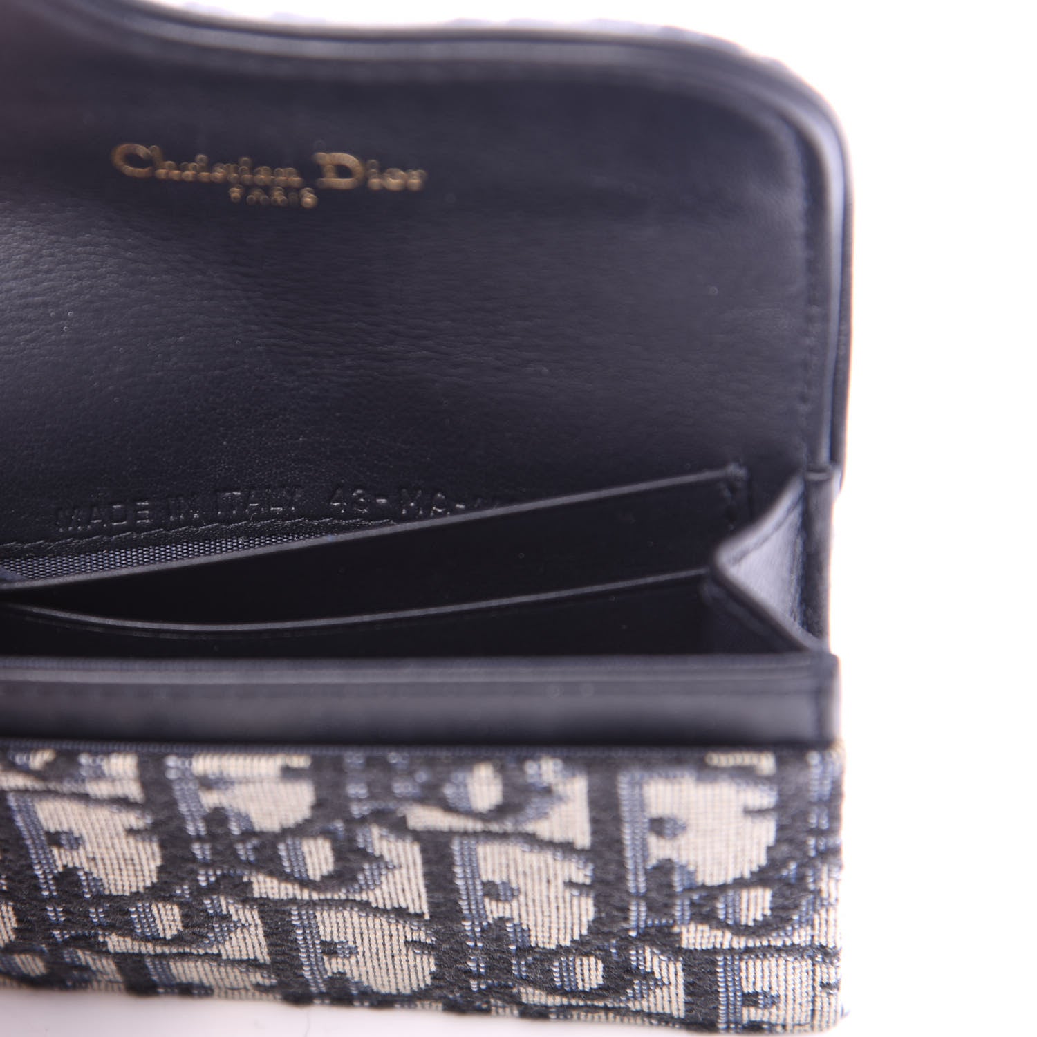 Christian Dior Oblique Saddle Card Holder Blue 7 of 8
