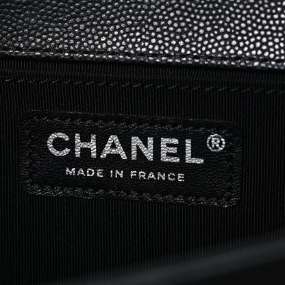 Chanel Iridescent Caviar Quilted Medium Boy Flap Black 6 of 10