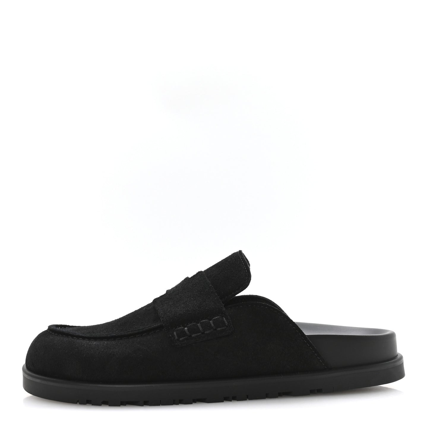 Suede Calfskin Go Mules 35 Black