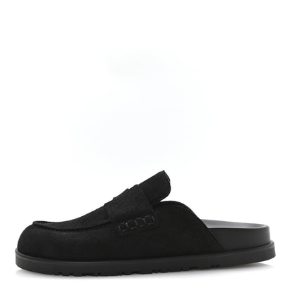 Hermes Suede Calfskin Go Mules 35 Black 1 of 9