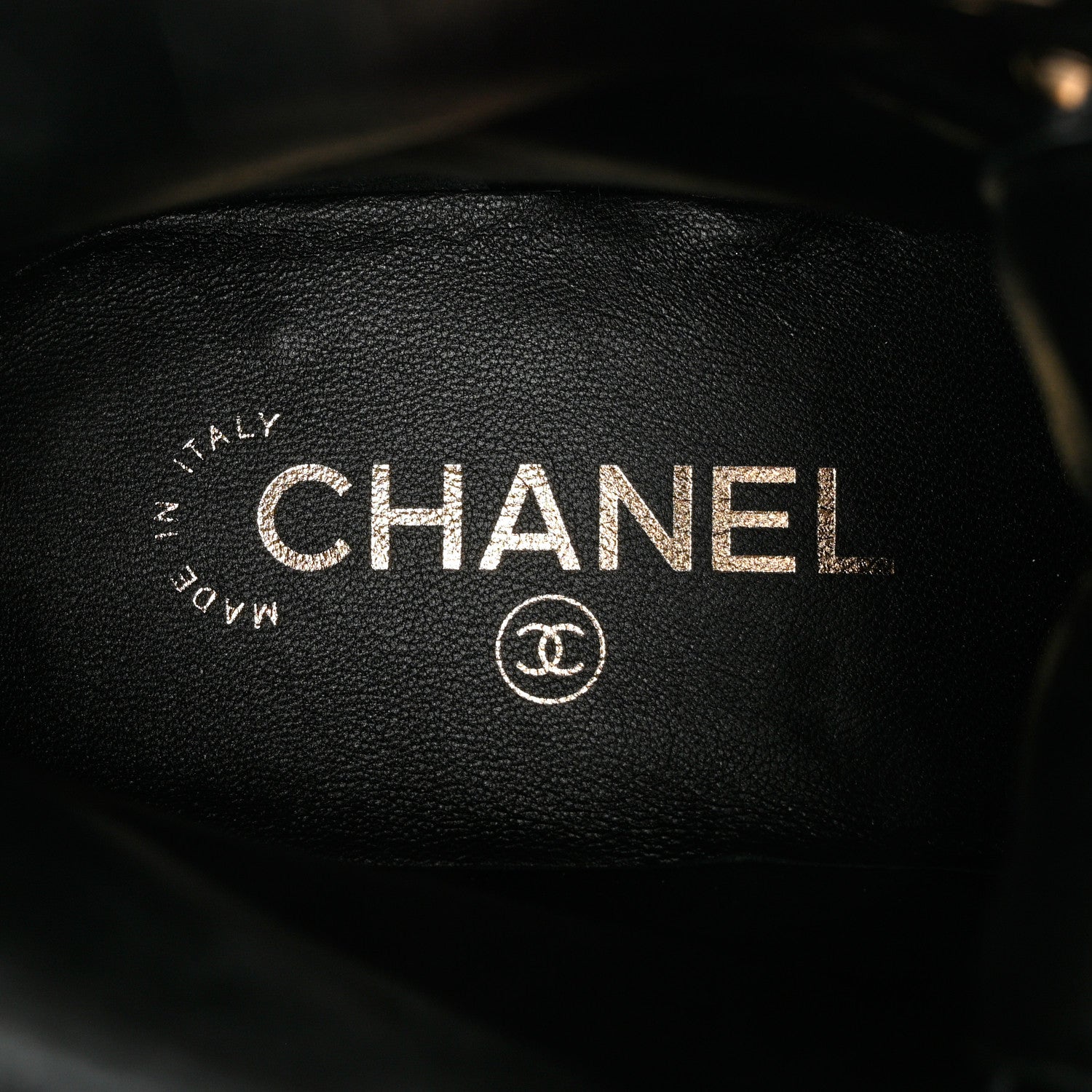 Chanel Tweed Patent Calfskin Pearl Combat Short Boots 39 Black Grey Blue 8 of 9