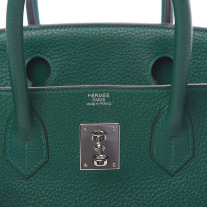 Hermes Taurillon Clemence Birkin 30 Malachite 9 of 10