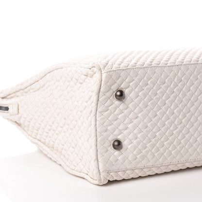 Bottega Veneta Nappa Bubble Quilted Tote White 5 of 10