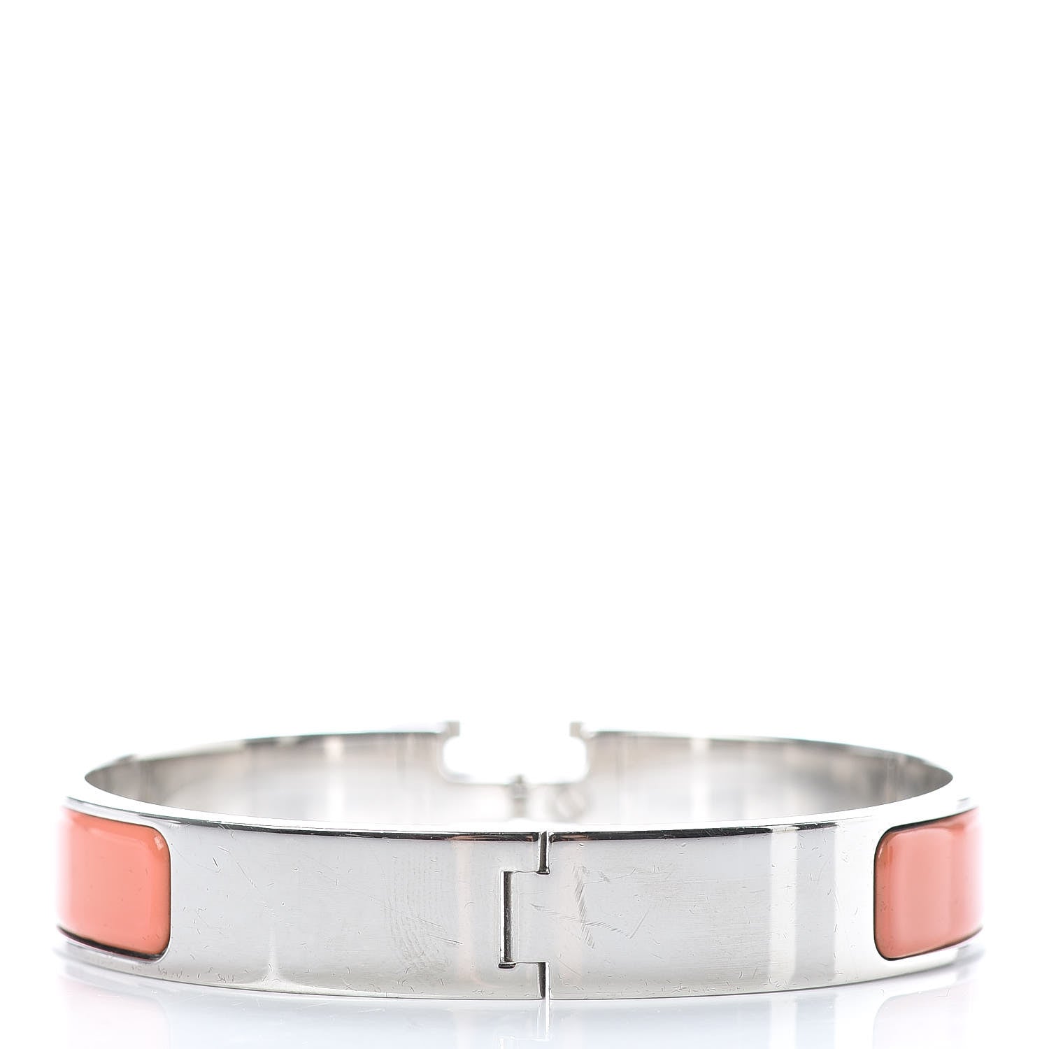 Hermes Enamel Narrow Clic Clac H Bracelet GM Mango 3 of 4
