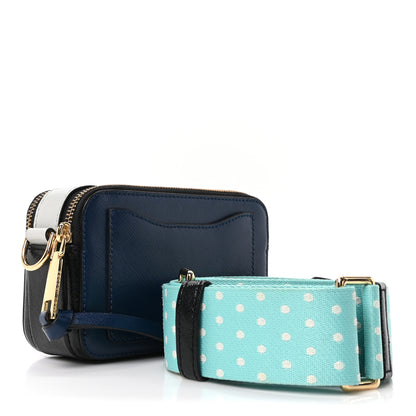 Marc Jacobs Saffiano Small Snapshot Camera Bag Navy Blue Multicolor 3 of 9