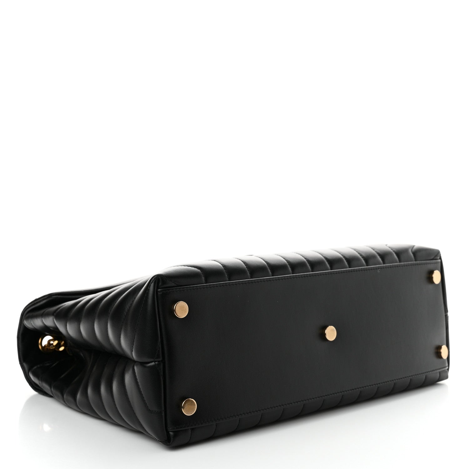 Saint Laurent Calfskin Y Quilted Monogram Large Loulou Chain Satchel Black 4 of 11