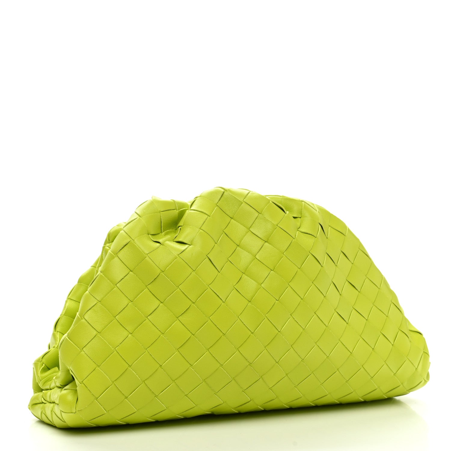 Bottega Veneta Nappa Maxi Intrecciato The Pouch Oversized Clutch Kiwi 3 of 7