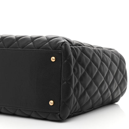 Chanel Caviar Quilted Large Coco Handle Shopping Tote Black 13 of 13