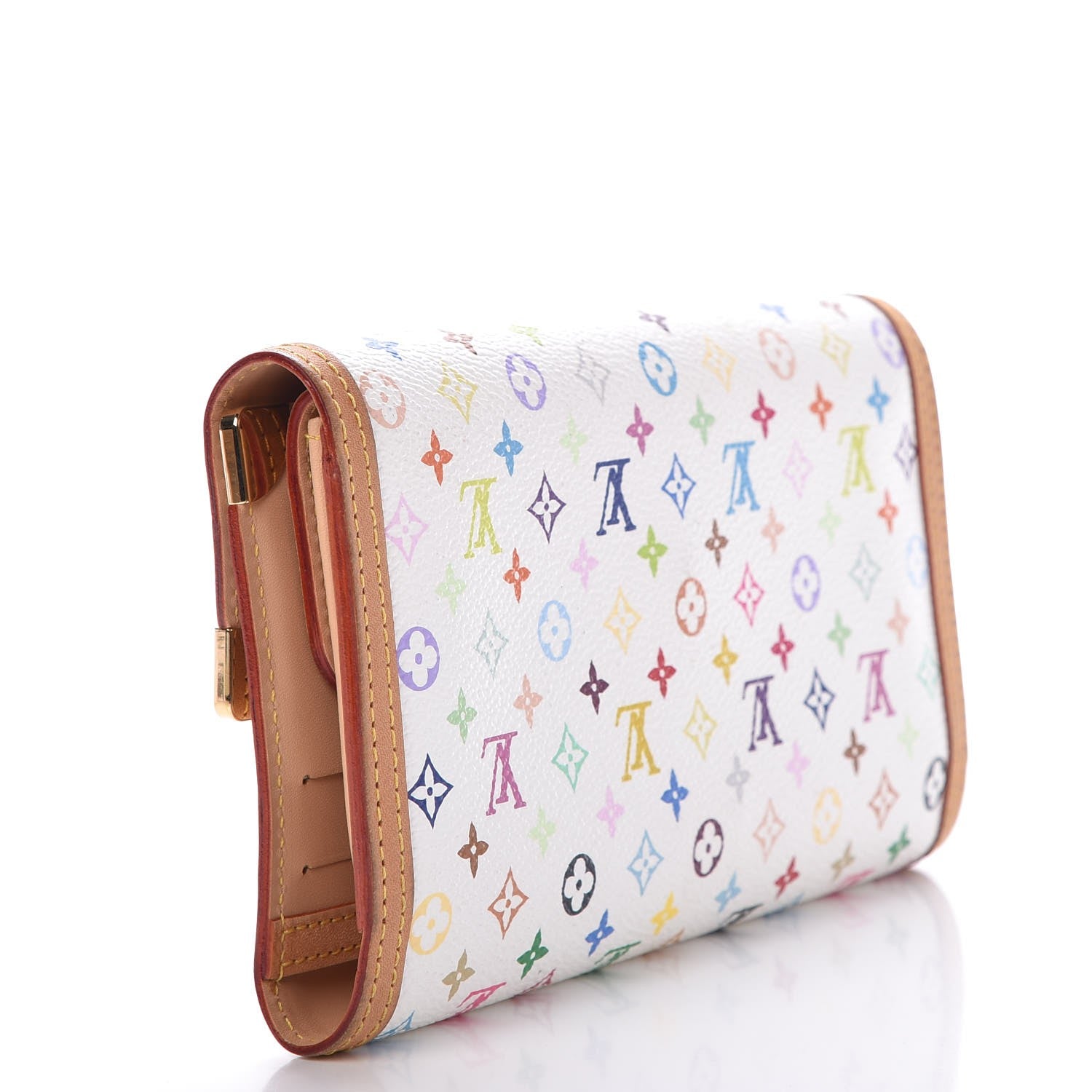 Louis Vuitton Monogram Multicolor Porte Tresor International Wallet White 3 of 11
