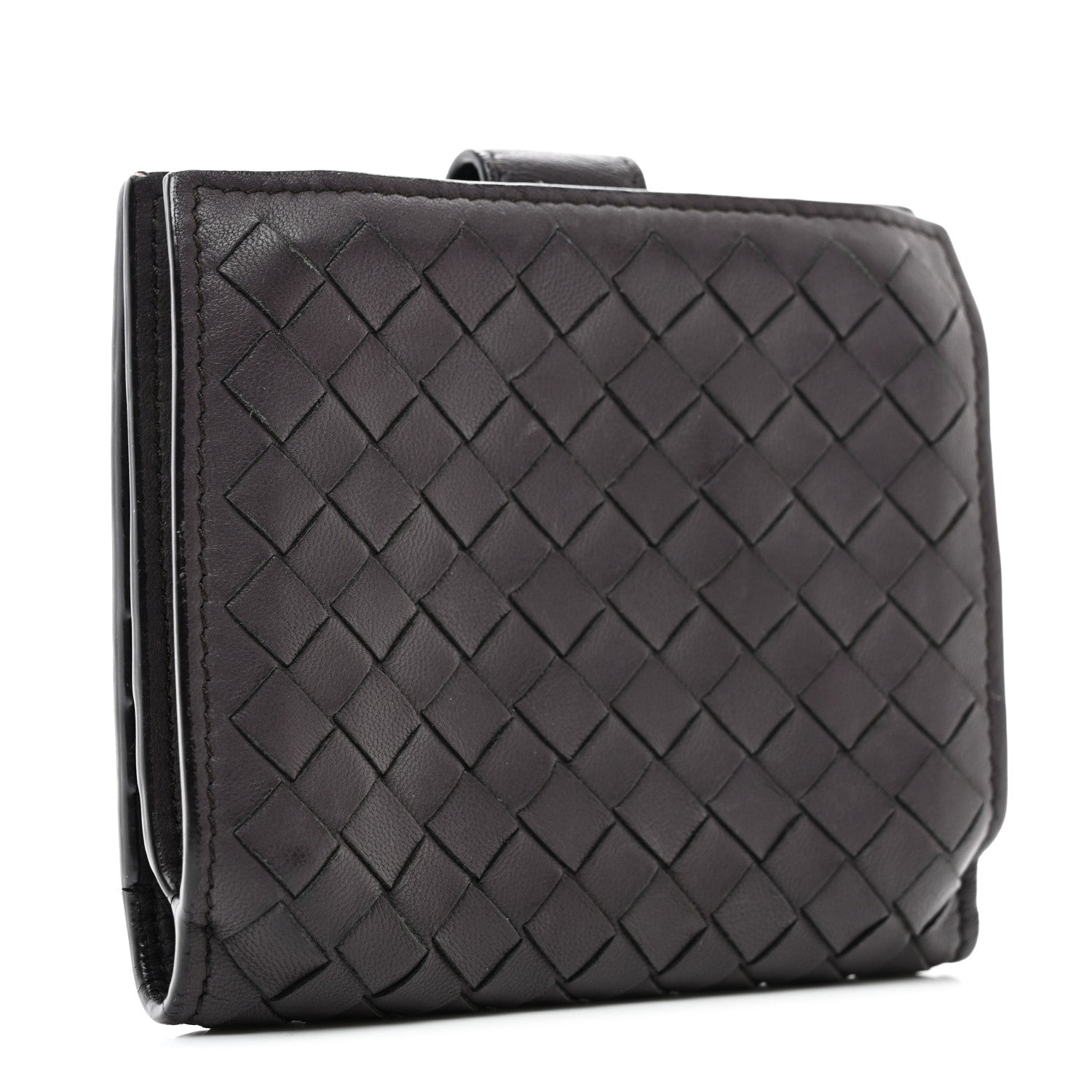 Bottega Veneta Nappa Intrecciato French Compact Wallet Grape 3 of 7