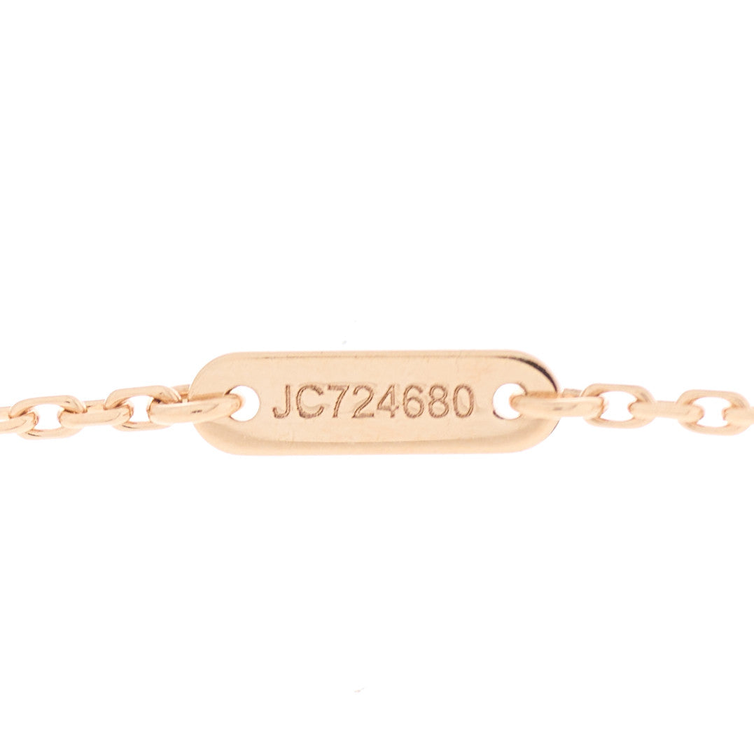 18K Rose Gold Carnelian Sweet Alhambra Heart Pendant Necklace
