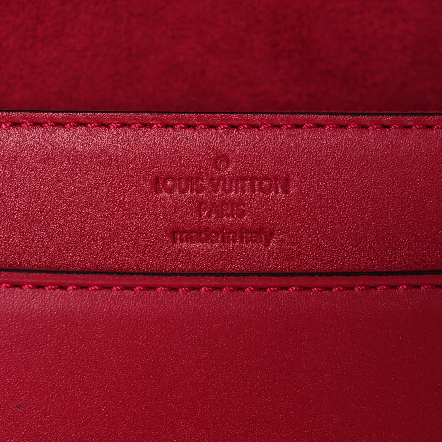 Calfskin Chain Louise MM Red