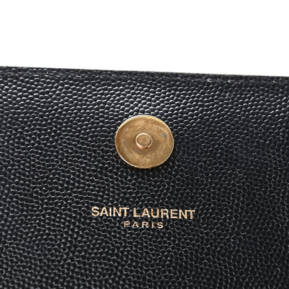 Saint Laurent Grain De Poudre Classic Monogram Kate Clutch Black 10 of 13