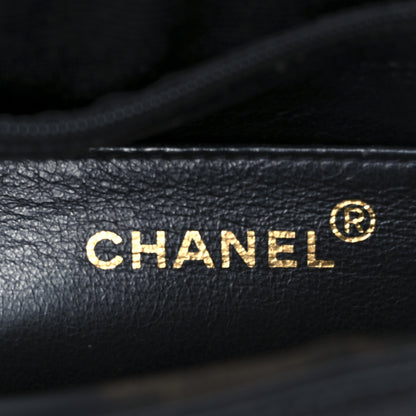 Chanel Caviar Diagonal Quilted Jumbo Single Flap Black 6 of 11