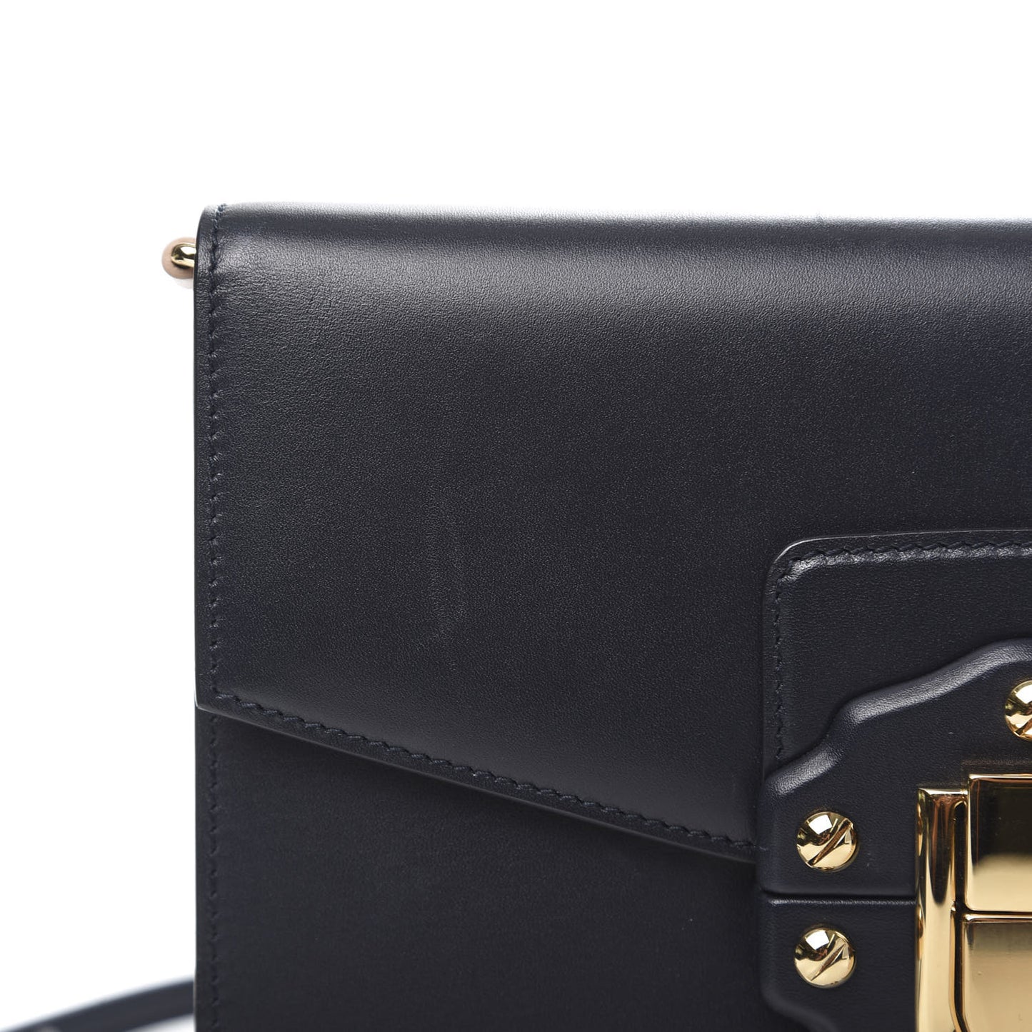 Calfskin Lucia Satchel Dark Blue