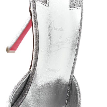 Christian Louboutin Glittered Calfskin Me Dolly 100 Sandals 37 Silver 7 of 7