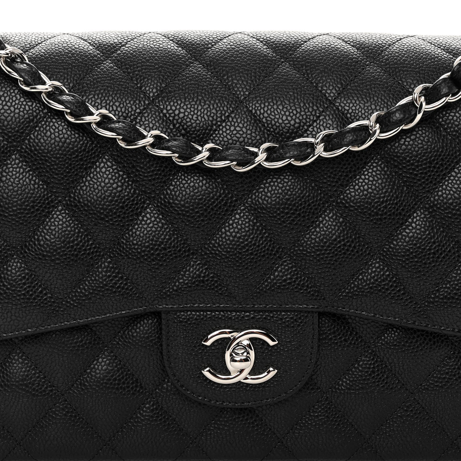 Chanel Caviar Quilted Jumbo Double Flap Black 8 of 10