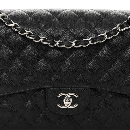 Chanel Caviar Quilted Jumbo Double Flap Black 8 of 10