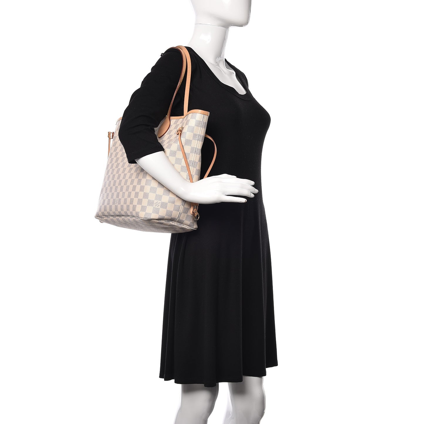 Damier Azur Neo Neverfull MM Rose Ballerine