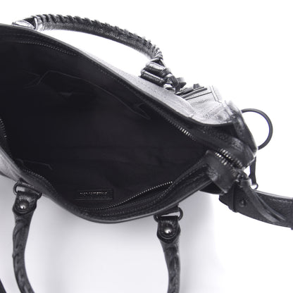 Balenciaga Chevre Black Metallic Edge Hardware S City Black 5 of 10