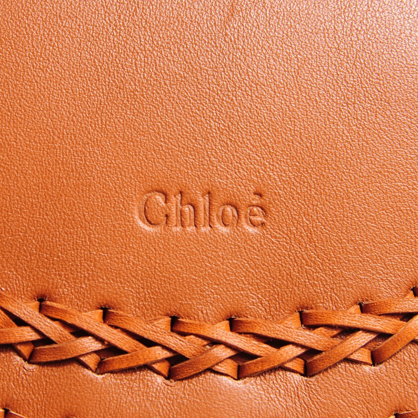 Calfskin Braided Small Hudson Bag Caramel