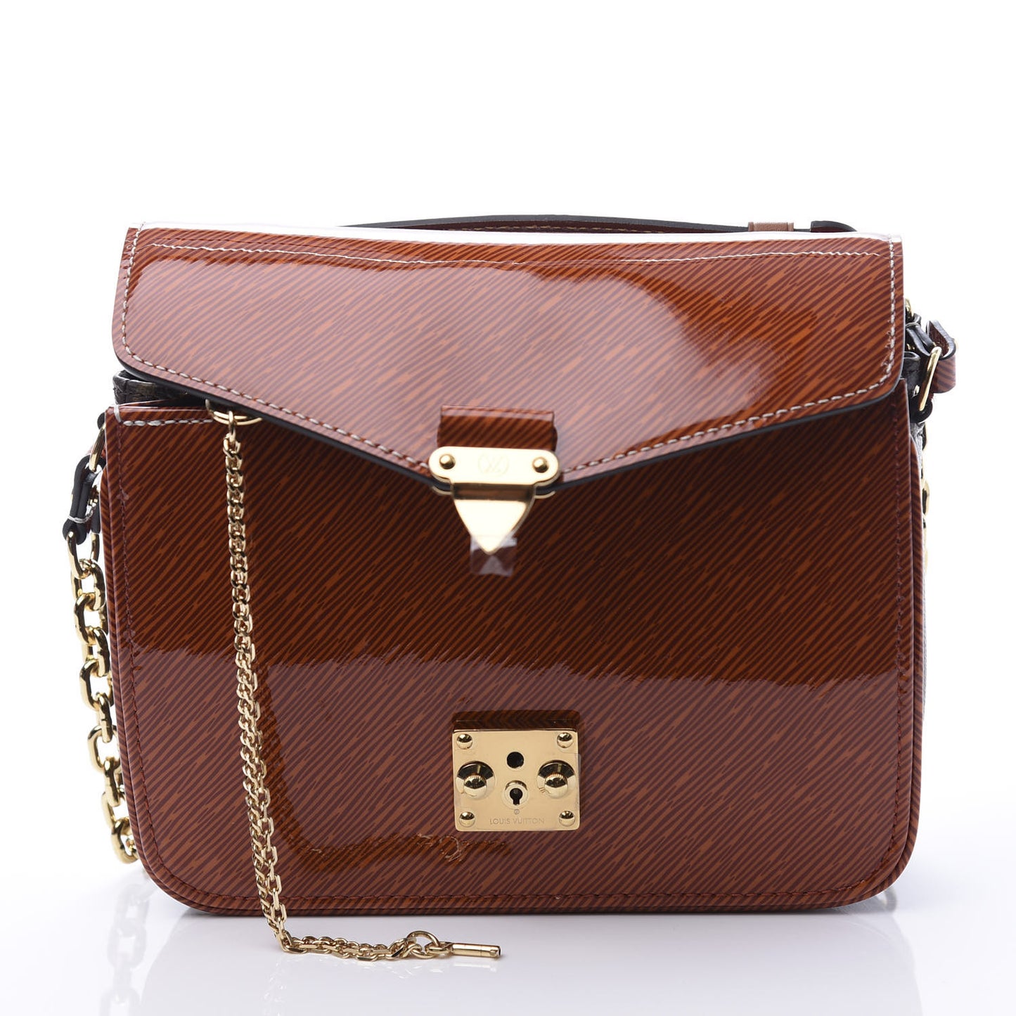 Shiny Epi Monogram Pochette Metis Mini Brown