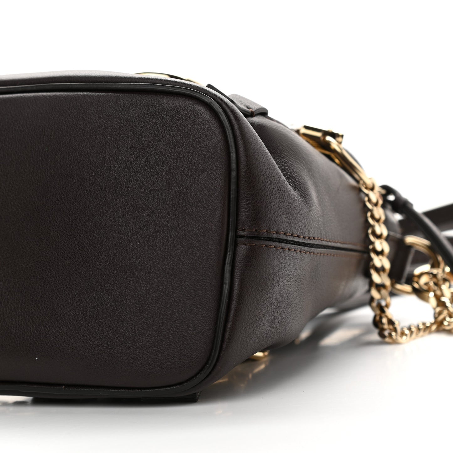 Suede Calfskin Mini Faye Backpack Carbon Brown