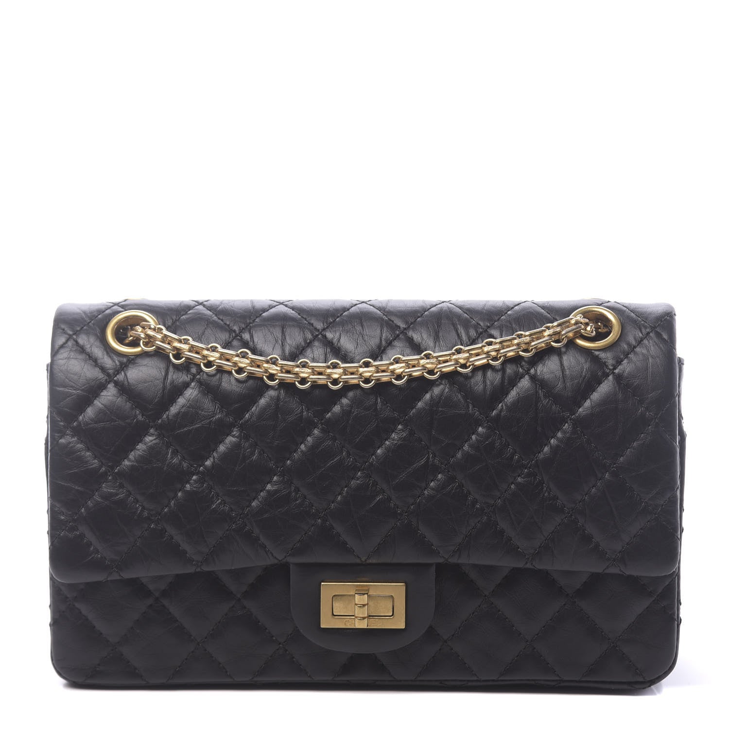 Chanel Aged Calfskin Quilted 2.55 Reissue 225 Flap Black 1 of 10