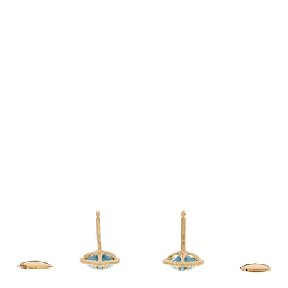 Boucheron 18K Yellow Gold Turquoise Serpent Boheme Stud Earrings 3 of 7