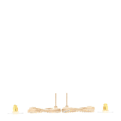 Chanel Crystal CC Earrings Gold Multicolor 2 of 4