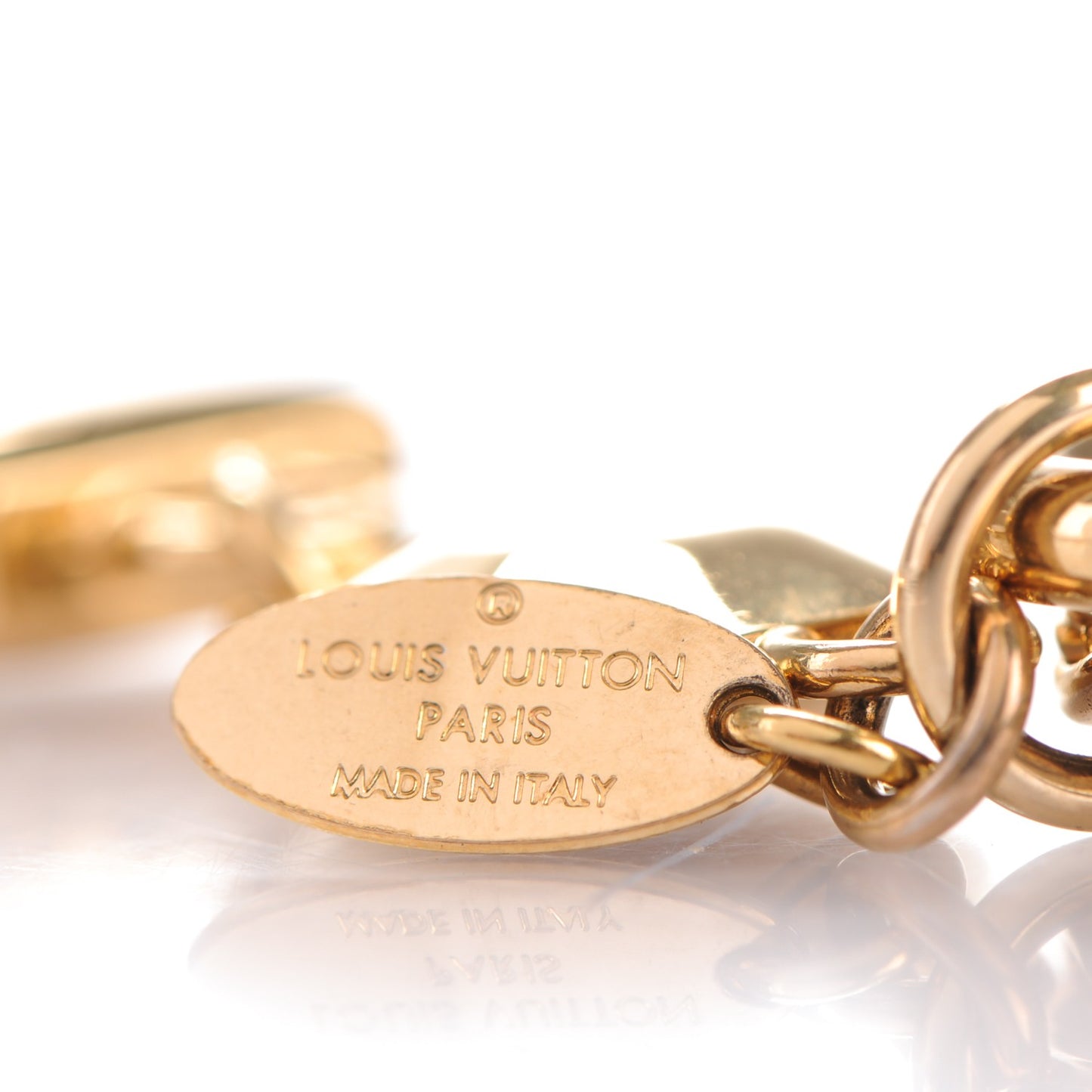 LV Facettes Key Holder Gold