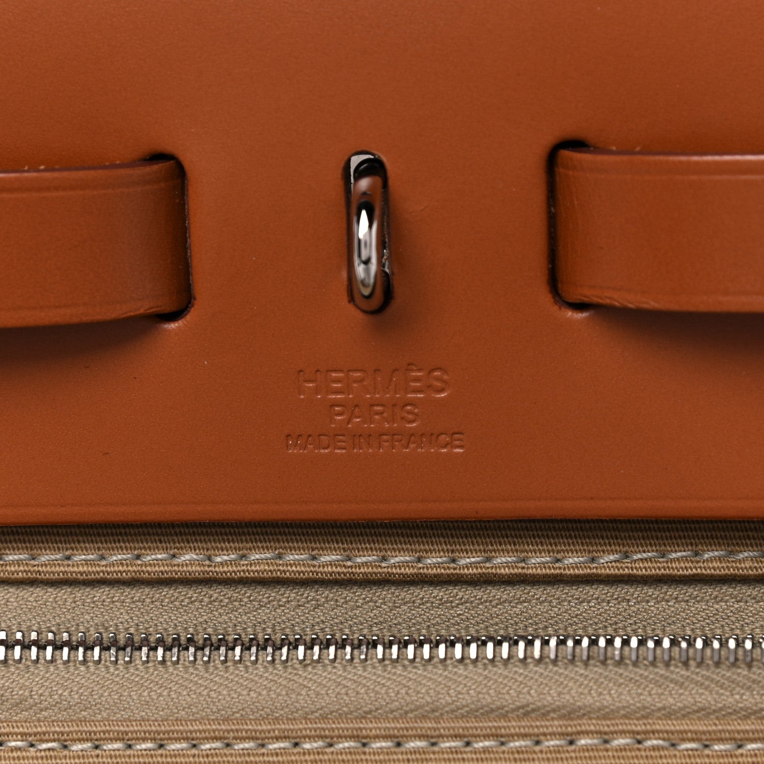 Hermes Vache Hunter Toile Herbag Zip 31 PM Trench Cuivre 7 of 12