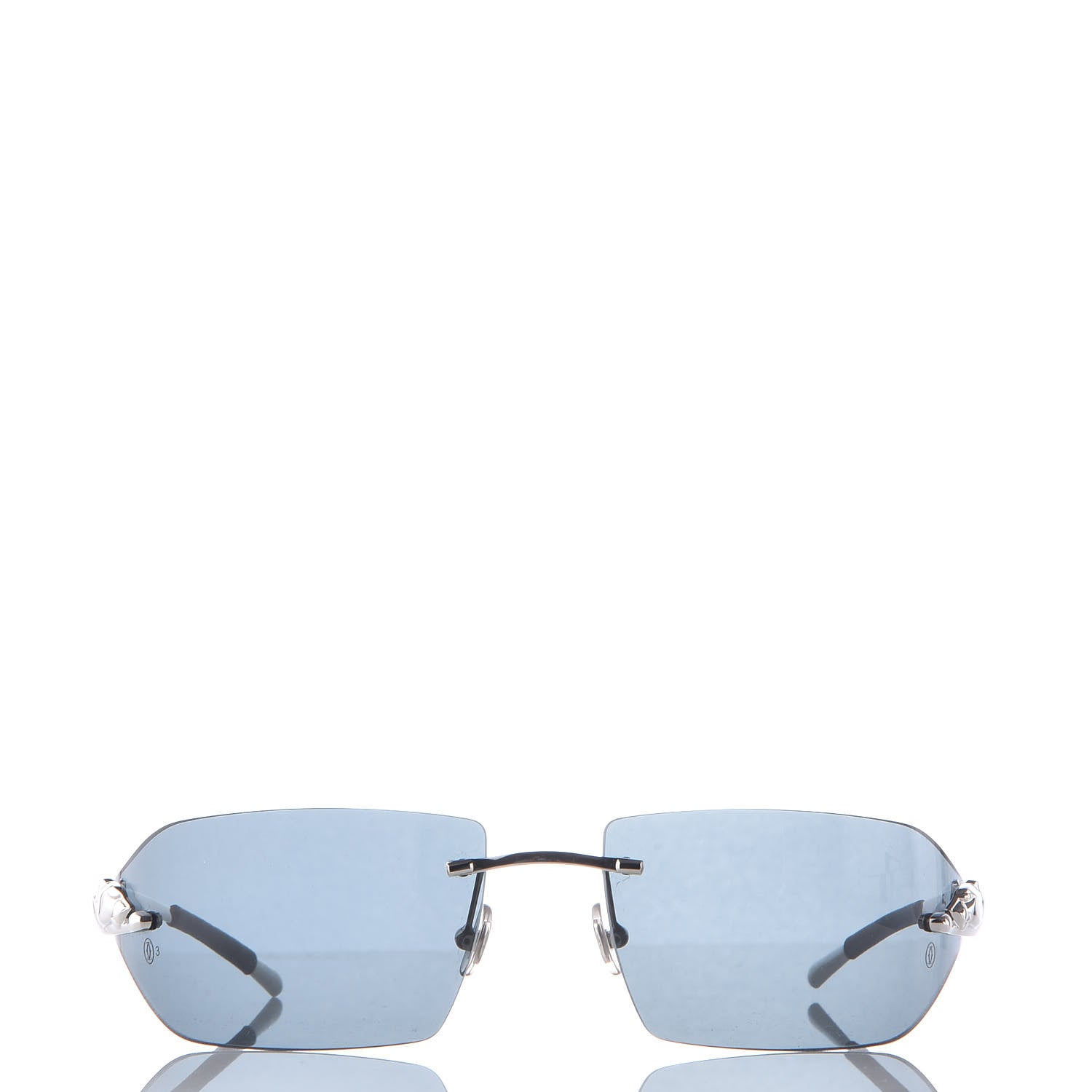 Cartier Panthere De Sunglasses Silver 2 of 8