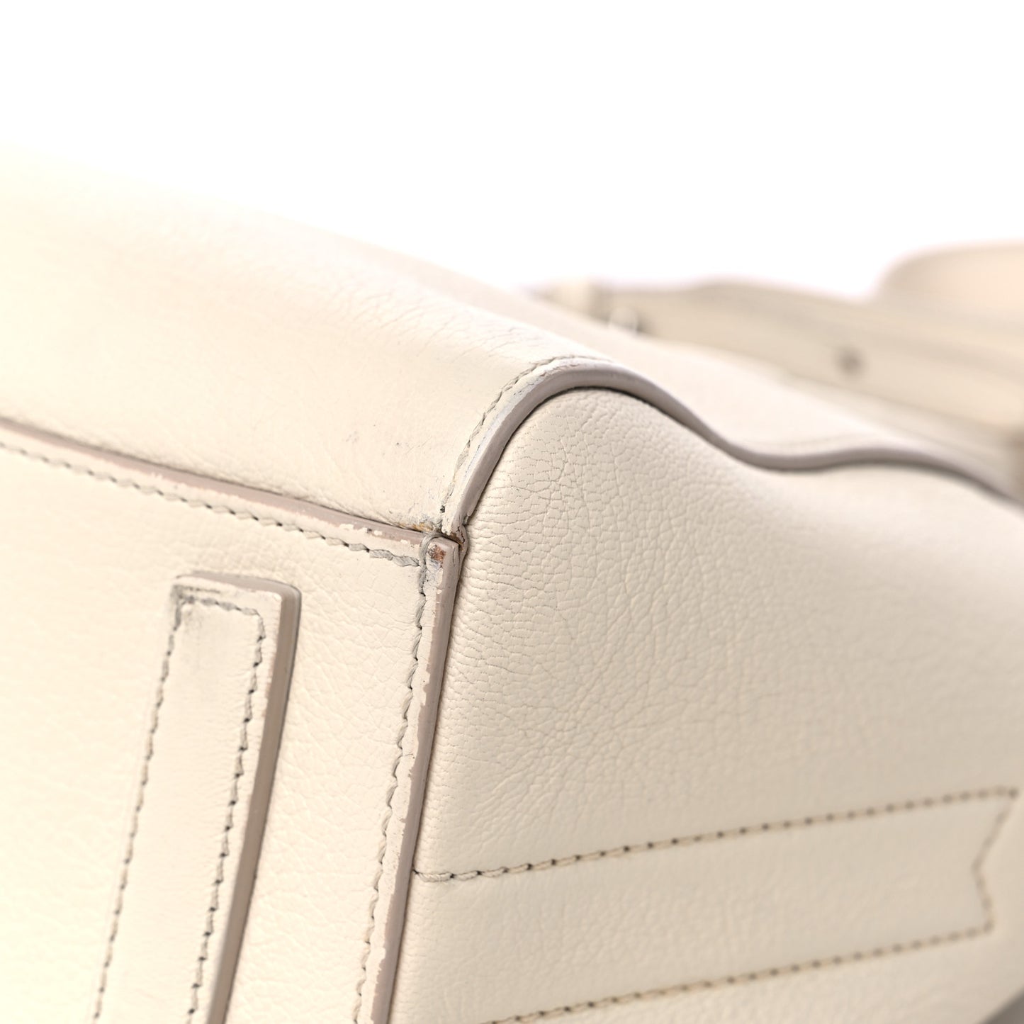 Sugar Goatskin Mini Antigona Beige Buff