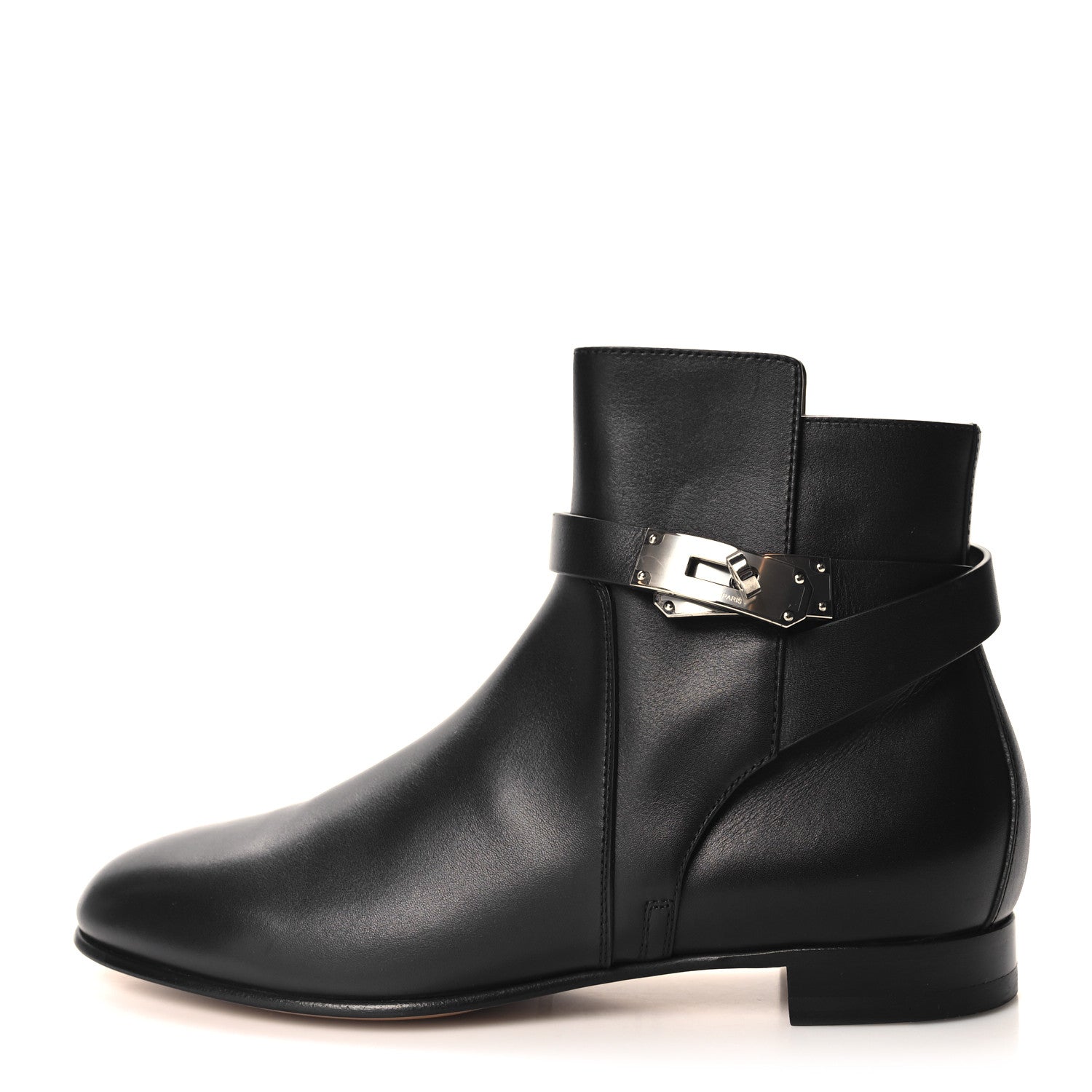 Hermes Calfskin Neo Low Boots 38.5 Black 1 of 9