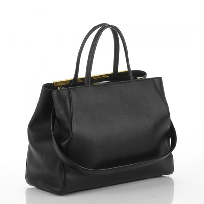 Fendi Vitello Elite Regular 2Jours Tote Caffe Noir 3 of 7