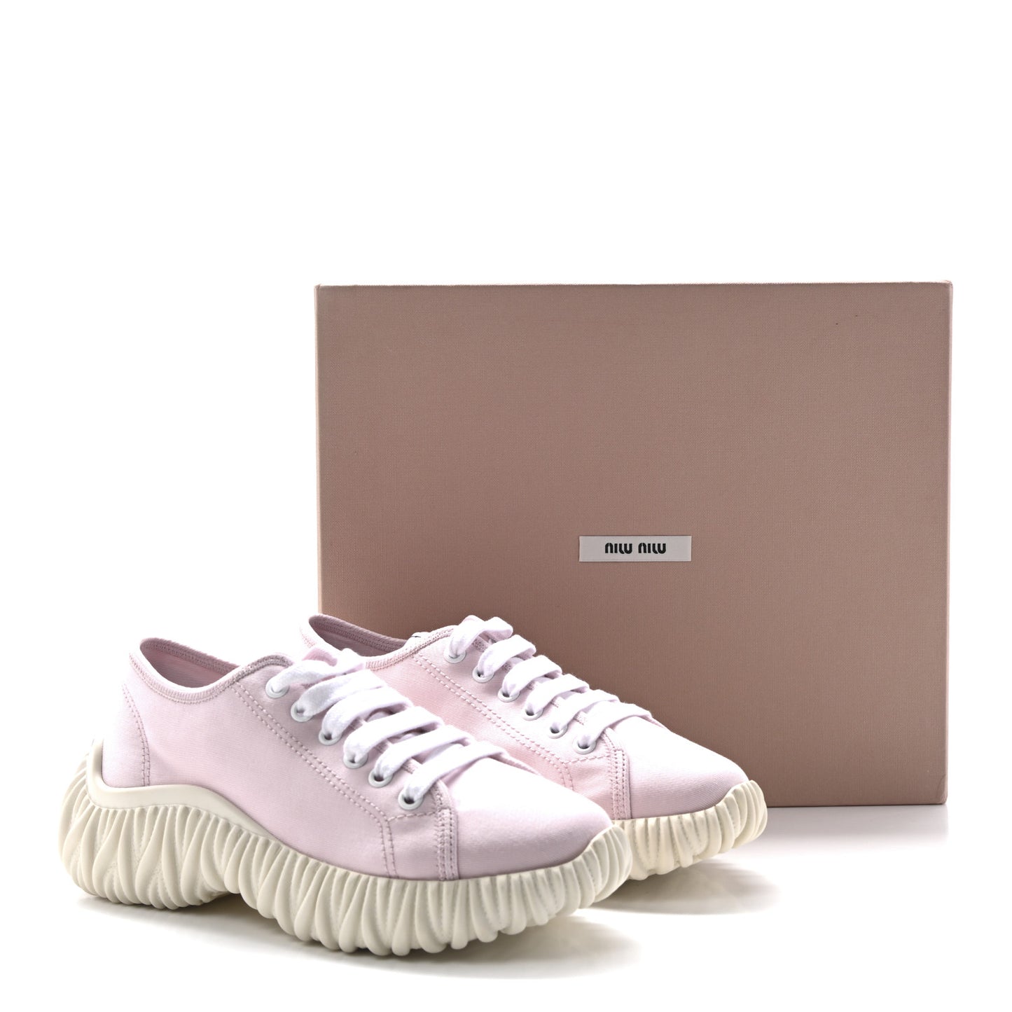 Gabardine Low Top Matelasse Sneakers 35 Alabastro