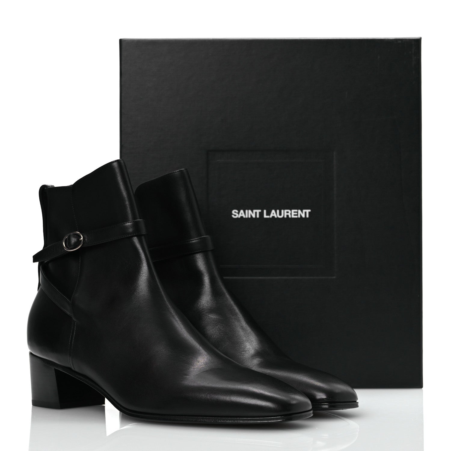Saint Laurent Calfskin Mens Terry 45 Boots 42 Black 14 of 14