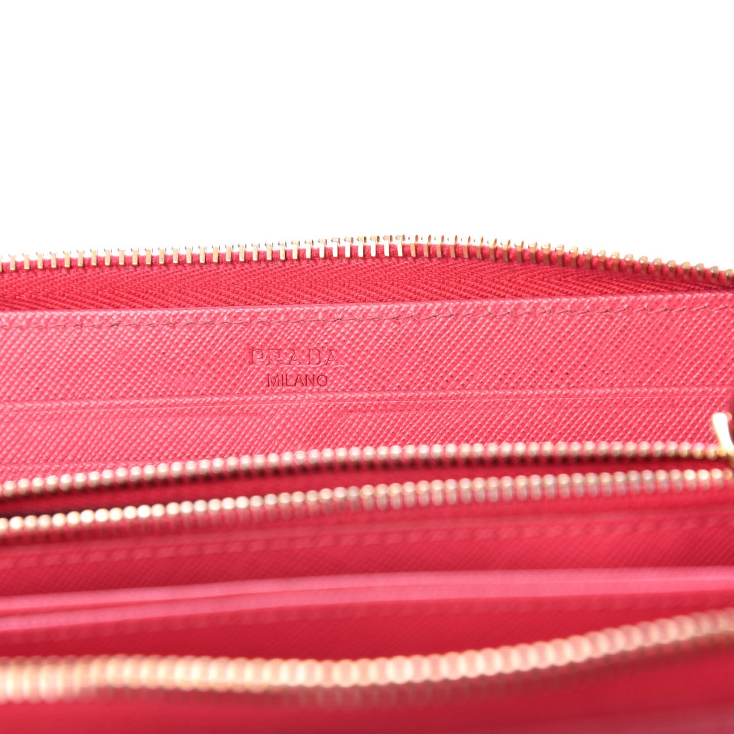 Saffiano Fiocco Bow Zip Around Wallet Peonia
