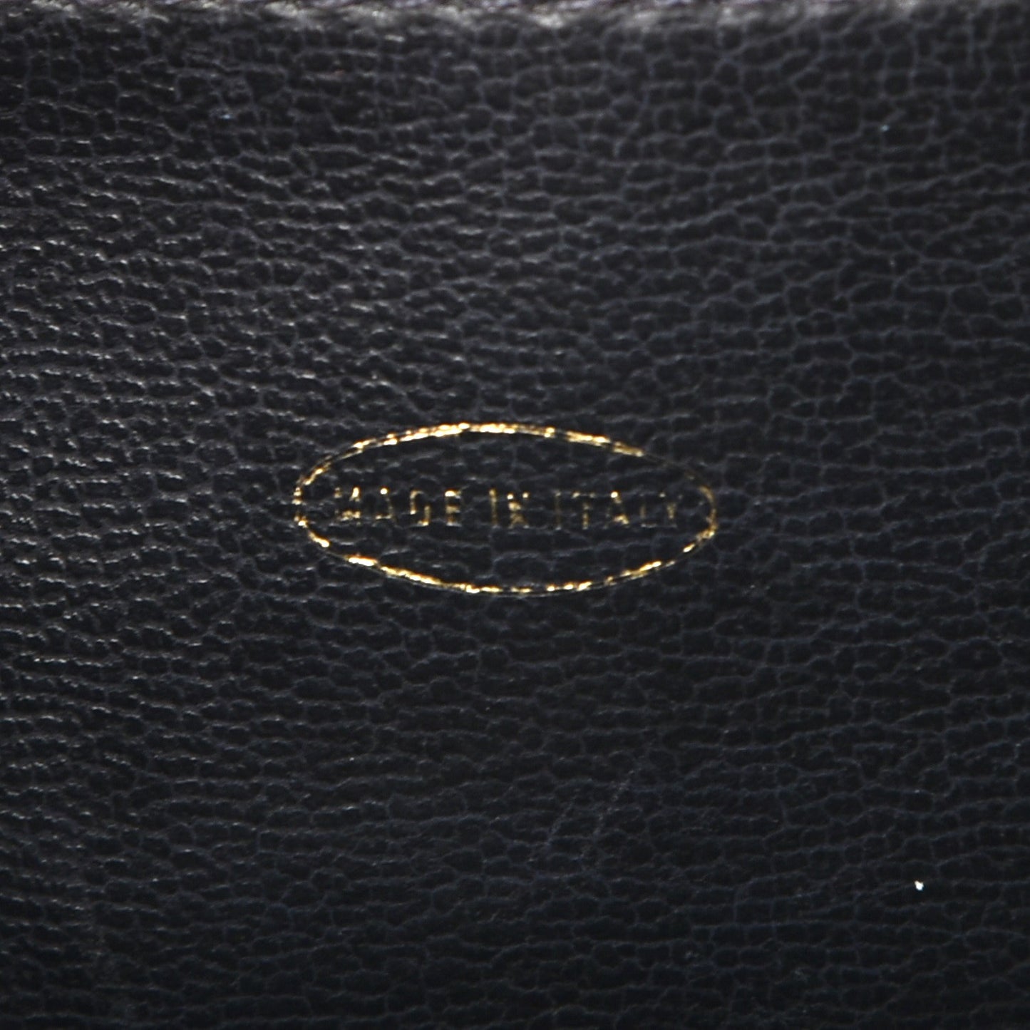 Caviar Flap Shoulder Bag Navy Blue