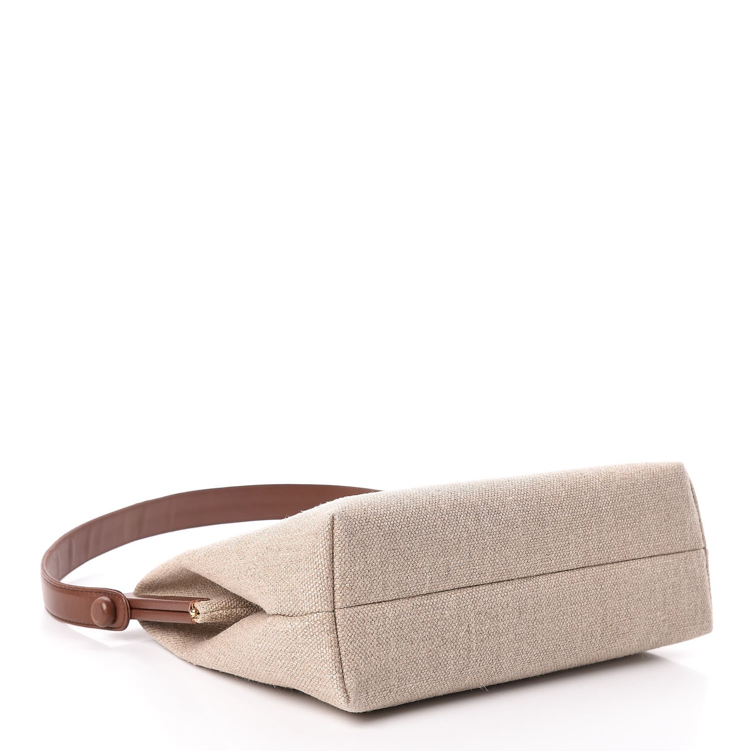 Chanel Linen Frame Shoulder Bag Beige 4 of 14