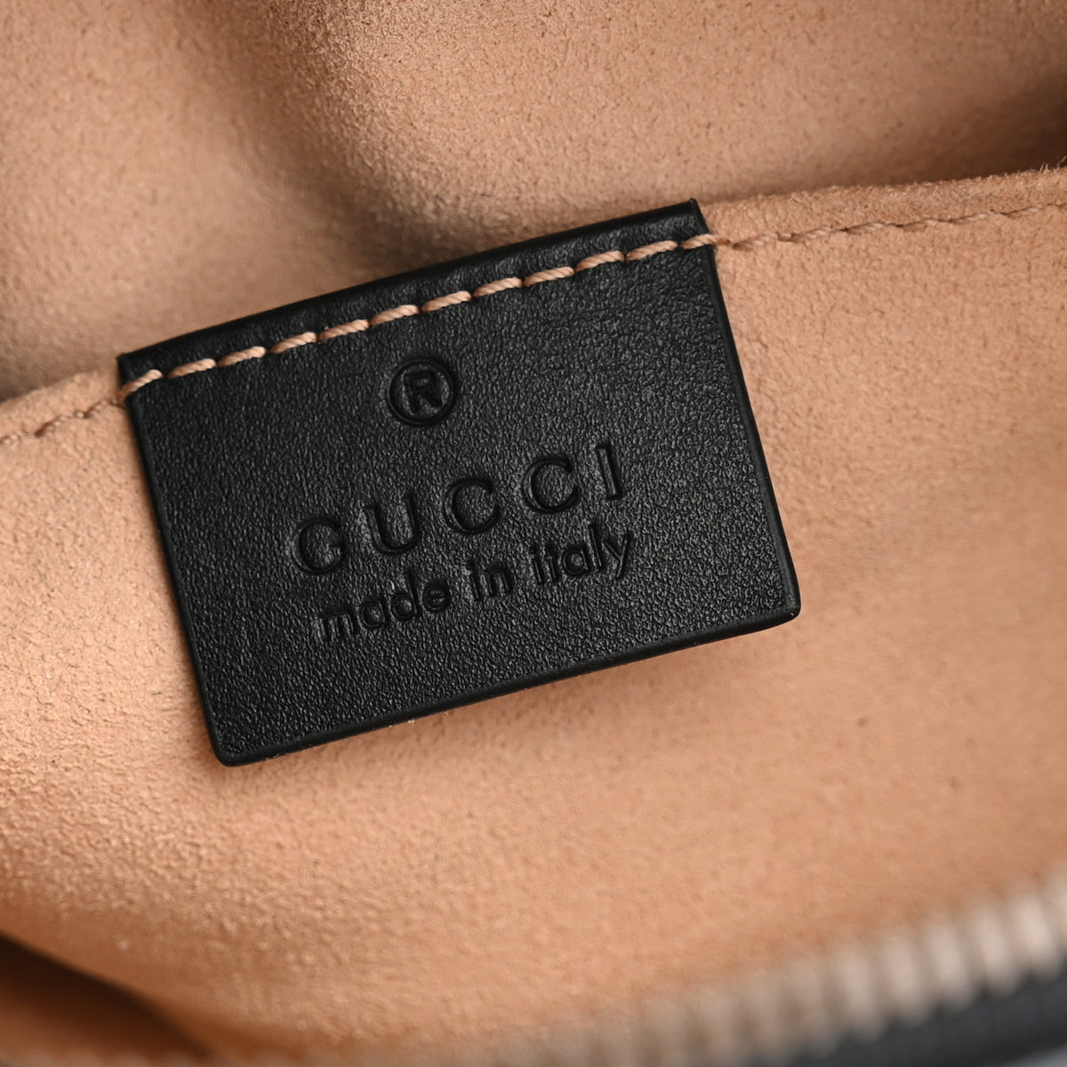 Gucci Calfskin Matelasse GG Marmont Belt Bag 85 34 Black 5 of 13