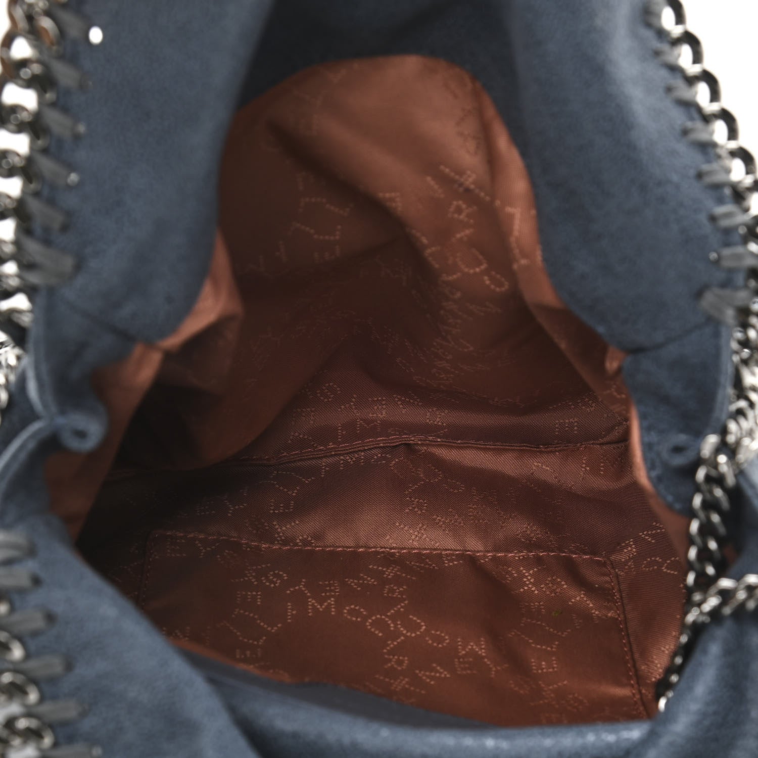 Stella McCartney Shaggy Deer Mini Falabella Fold Over Tote Light Blue 5 of 12