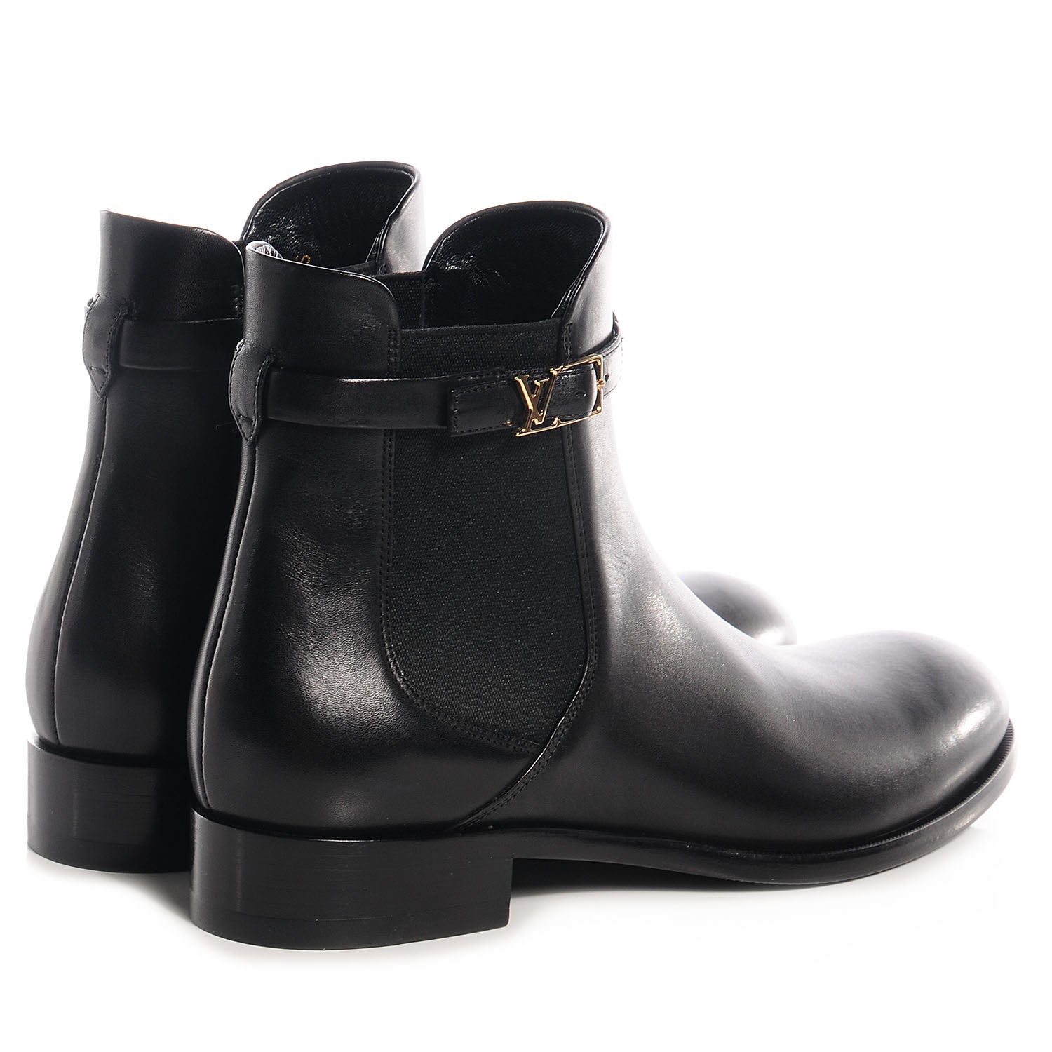 Louis Vuitton Leather Loyalty Flat Ankle Boots Black 37.5 4 of 8