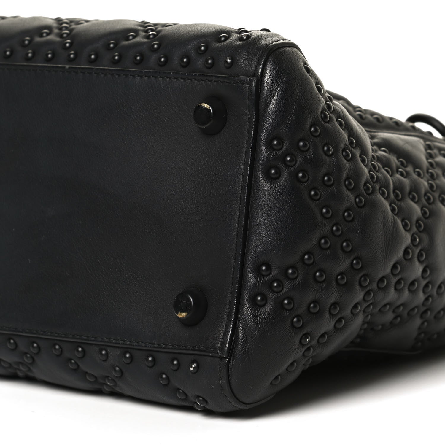 Christian Dior UItra Matte Calfskin Cannage Studded Medium Supple Lady Dior Black 7 of 16