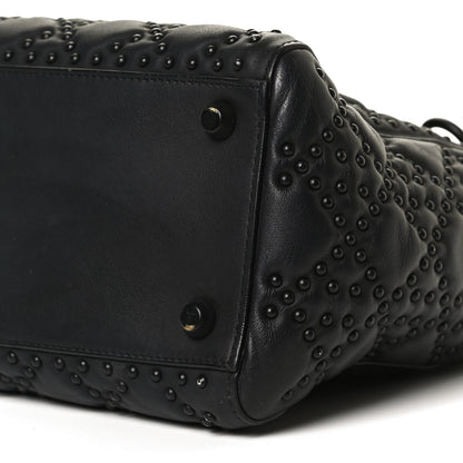Christian Dior UItra Matte Calfskin Cannage Studded Medium Supple Lady Dior Black 7 of 16