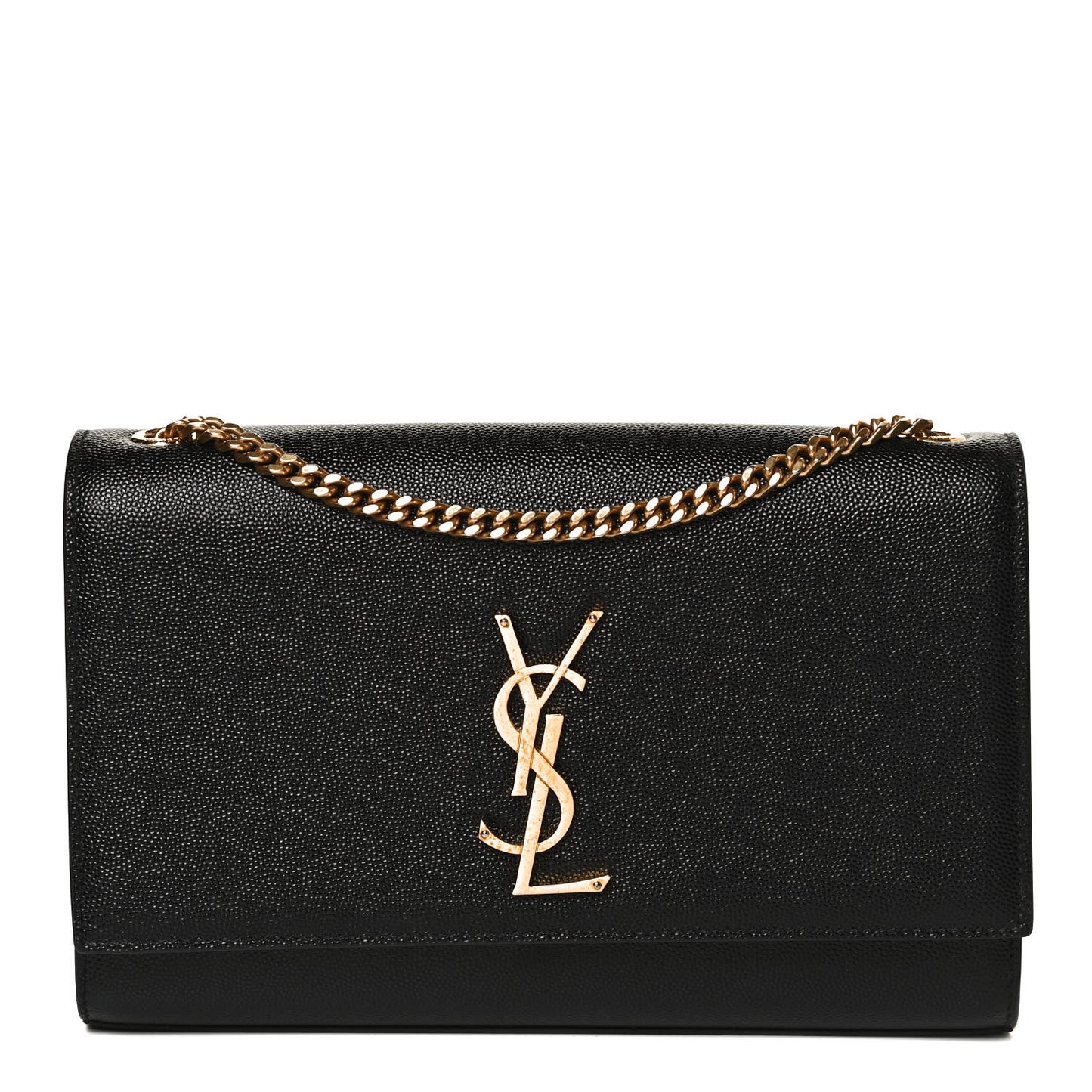 Grain De Poudre Medium Classic Monogram Kate Satchel Black